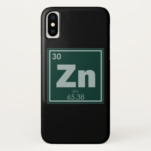 Zinc chemical element symbol chemistry formula gee iPhone x case