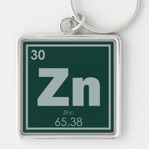 Zinc chemical element symbol chemistry formula gee keychain