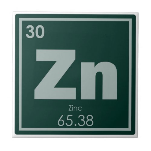 Zinc chemical element symbol chemistry formula gee tile