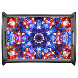 Zinc Stellar Kaleid Serving Tray