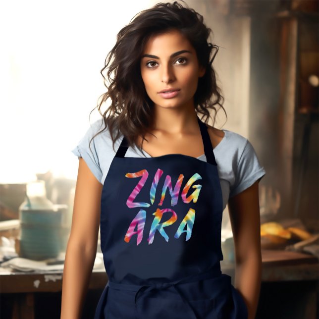 Zingara (Gypsy) Tie Dye Funny Italian Apron (Creator Uploaded)