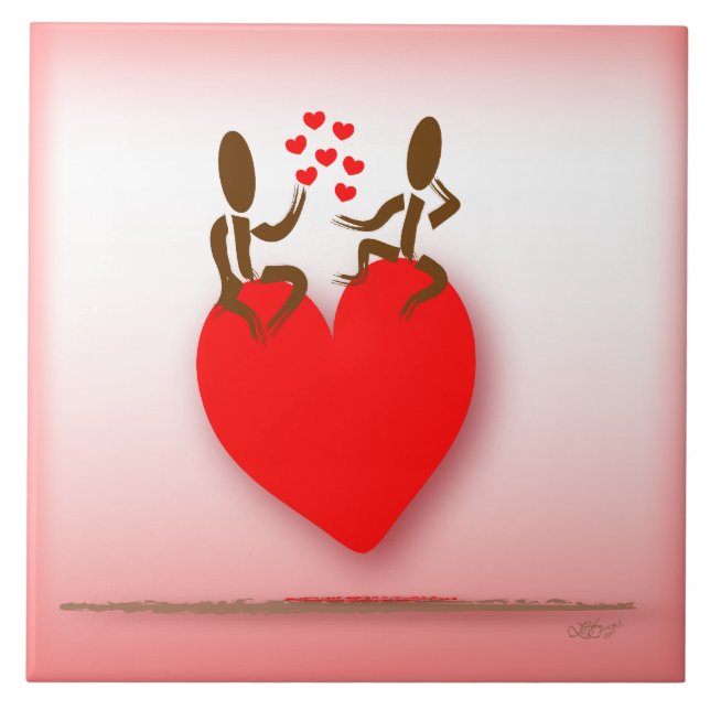 Zinglees ~ February Ceramic Tile (Front)