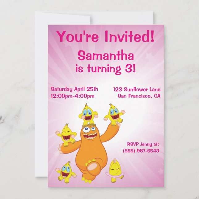 Zingoz and Zangoz Fun Invitation (Front)