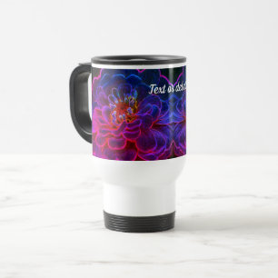 Zinnia Abstract Flower Art Flower Personalized  Travel Mug