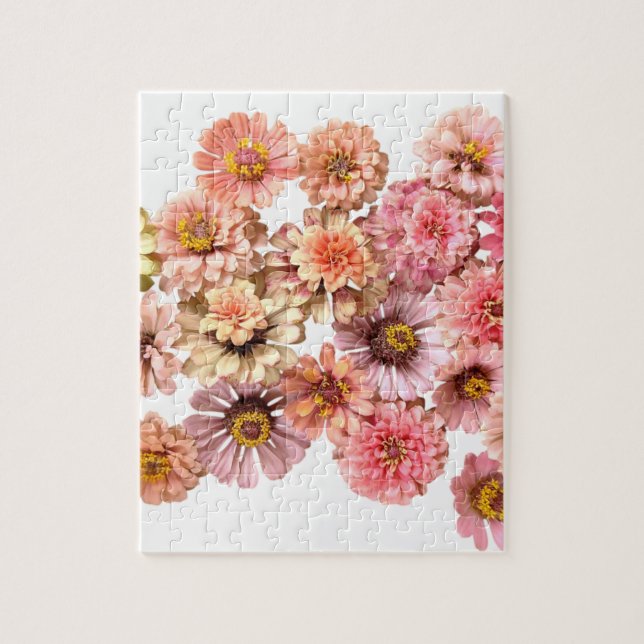 Zinnia Collage Jigsaw Puzzle (Vertical)