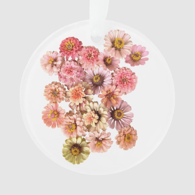 Zinnia Collage Ornament (Front)