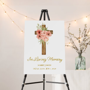 Zinnia Cross Memorial Funeral Foam Board