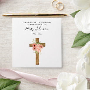 Zinnia Cross Seed Packet Funeral Envelope