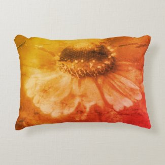 Zinnia Daisy Flower In Sepia Vintage 