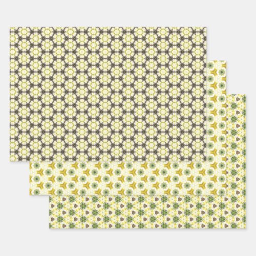 Zinnia Elegans Yellow Wrapping Paper Sheets