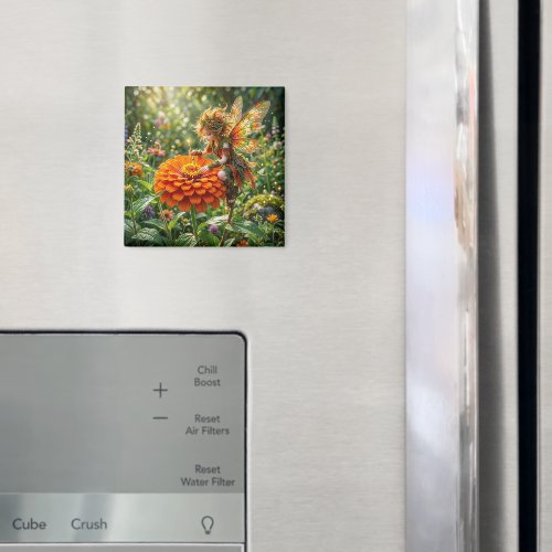 Zinnia Fairy Magnet