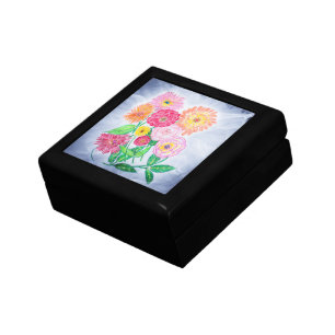 Zinnia Flower Artistic Garden Art Gift Box