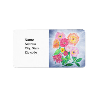 Zinnia Flower Artistic Garden Art Label