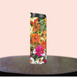 Zinnia Flower Garden Floral Thermal Tumbler at Zazzle