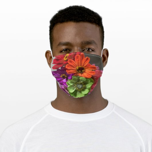 Zinnia Flowers Mask (Worn)