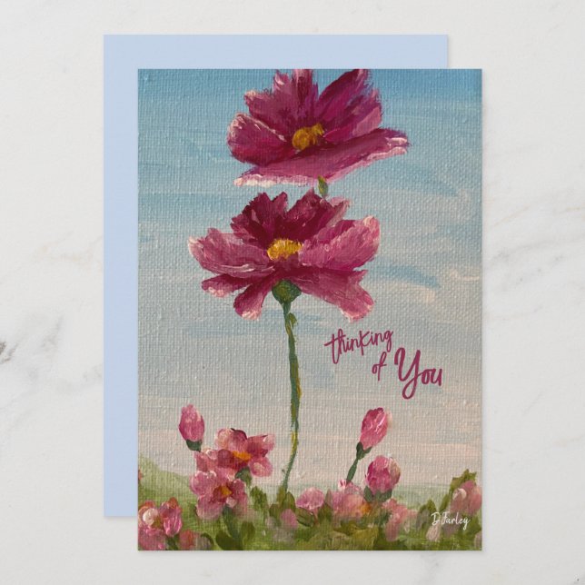 Zinnia garden Notecard (Front/Back)