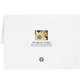 Zinnia in Sepia Card (Back Horizontal)