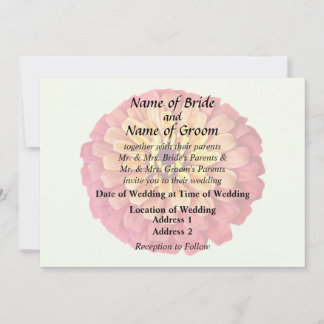 Zinnia in Shades of Orange Invitation