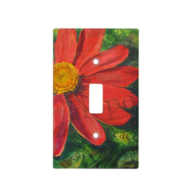 Zinnia of Hope light switch Cover (Front)