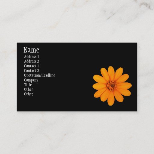 Customizable Zinnia Orange Profusion Business Cards