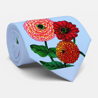 zinnia print neck tie