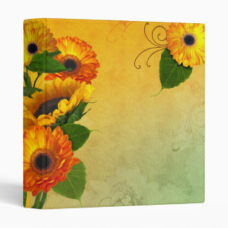 Zinnias and Sunflowers notebook binder