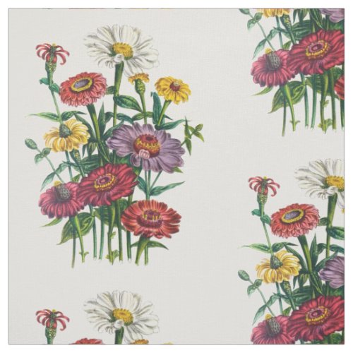 Zinnias Fabric