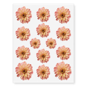Zinnias Floral Flower Nature Photography Flowers Temporary Tattoos