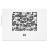 Zinnias, monochome on white (Back Horizontal)