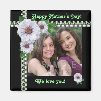 Zinnias Mother's Day Photo Magnet