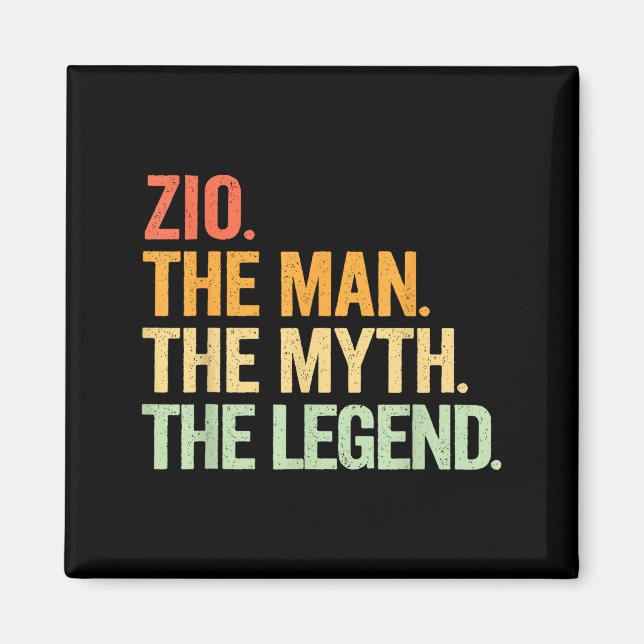 Zio Man Myth Legend Retro Artwork Magnet (Front)