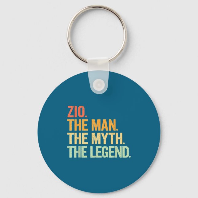 Zio Man Myth Legend Retro Keychain (Front)