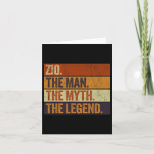Zio The Man The Myth The Legend Funny Retro Father Card