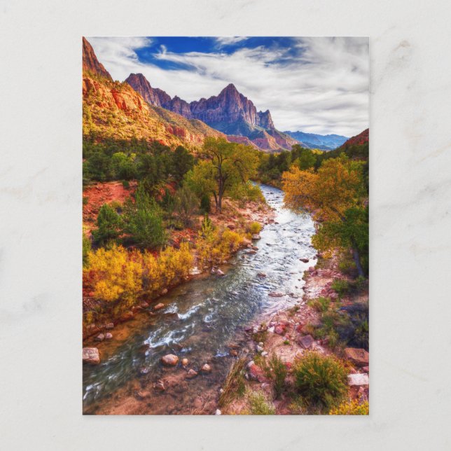 Zion Autumn Splendor Postcard (Front)