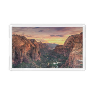 Zion Canyon National Park Acrylic Tray