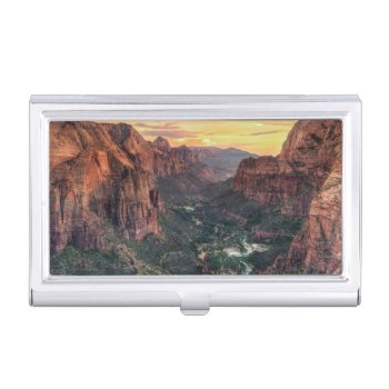 Zion Canyon National Park Business Card Holder by uscanyons at Zazzle