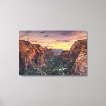 Zion Canyon National Park Canvas Print by uscanyons at Zazzle