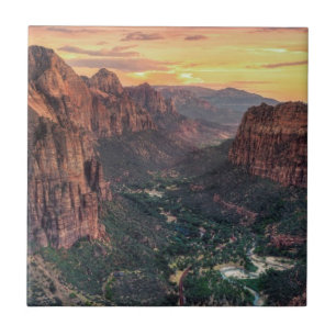 Zion Canyon National Park Ceramic Tile
