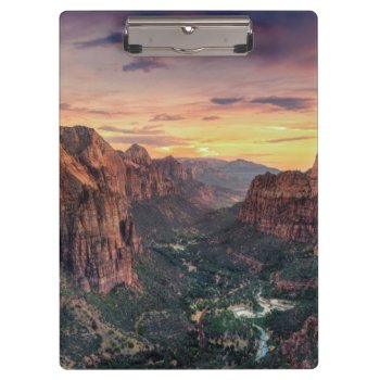 Zion Canyon National Park Clipboard by uscanyons at Zazzle