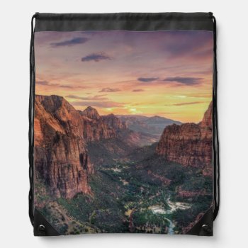 Zion Canyon National Park Drawstring Bag by uscanyons at Zazzle