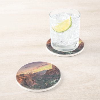 Zion Canyon National Park Drink Coaster by uscanyons at Zazzle