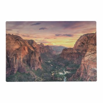 Zion Canyon National Park Placemat by uscanyons at Zazzle