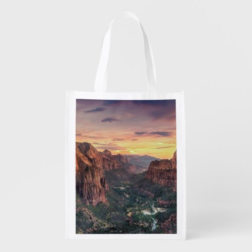 Zion Canyon National Park Reusable Grocery Bag