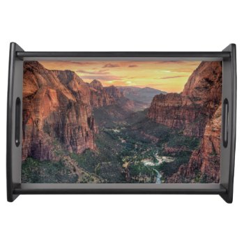 Zion Canyon National Park Serving Tray by uscanyons at Zazzle