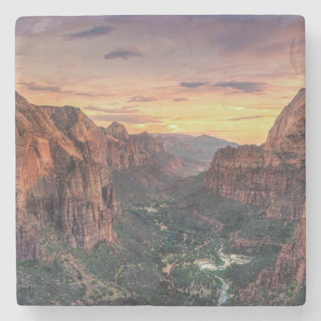 Zion Canyon National Park Stone Coaster (Front)