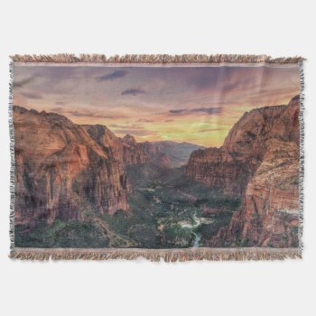 Zion Canyon National Park Throw Blanket by uscanyons at Zazzle