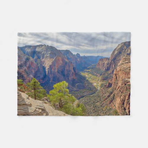 Zion Canyon  Utah Fleece Blanket