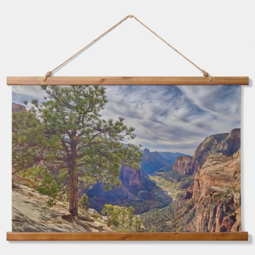 Zion Canyon View from Angels Landing Hanging Tapestry