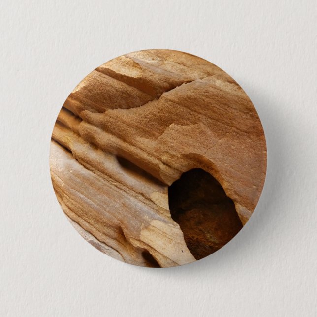Zion Canyon Wall I Abstract Nature Photography Button (Front)