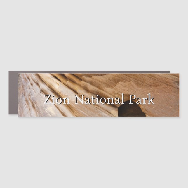 Zion Canyon Wall I Abstract Nature Photography Car Magnet (Front)